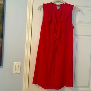 Red sleeveless dress
